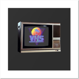 TV SET / VHS #4 (palms & grid) (GLITCHED) Posters and Art